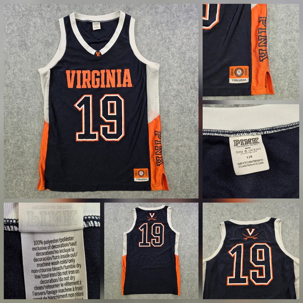 Victoria's Secret PINK Virginia Cavaliers Jersey Womens‎ Large NCAA Basketball